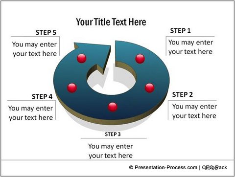 Interesting Circular Arrow Alternatives in PowerPoint process flow diagram 3d 