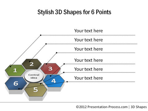 3D PowerPoint Stylish Shapes