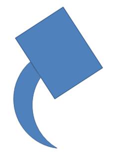 base of arrow shape