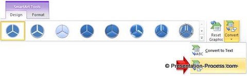 Convert to Shapes option