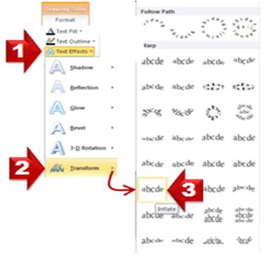 Curved Text Menu
