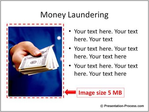 Large Image cut paste in PowerPoint