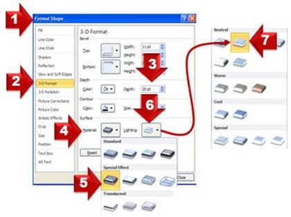 Material and Lighting Settings