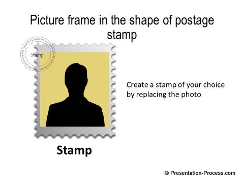 Postage Stamp frame effect with shadow