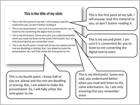 Using slides as teleprompter