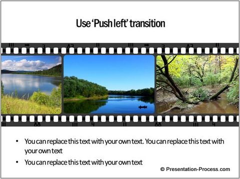 Push Left Transition Filmroll