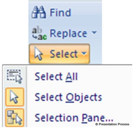 Selection Pane Menu
