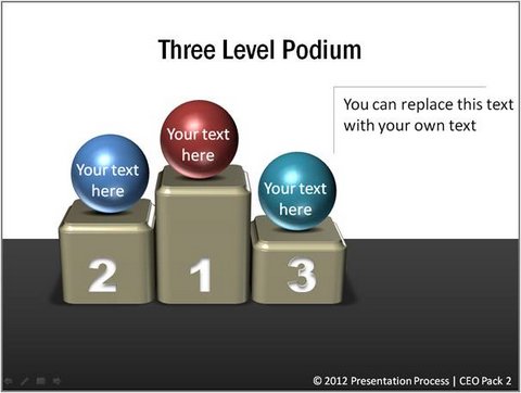 Diagram variation uses glossy balls to add visual interest